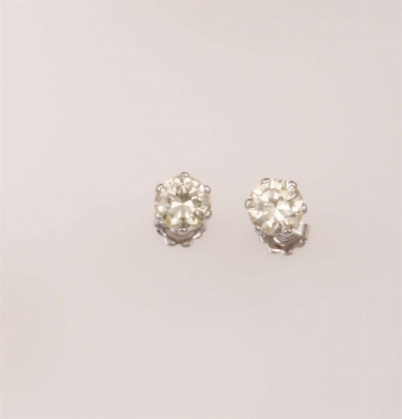 Pair of brilliant-cut diamond  - Auction Fine Jewels - Cambi Casa d'Aste
