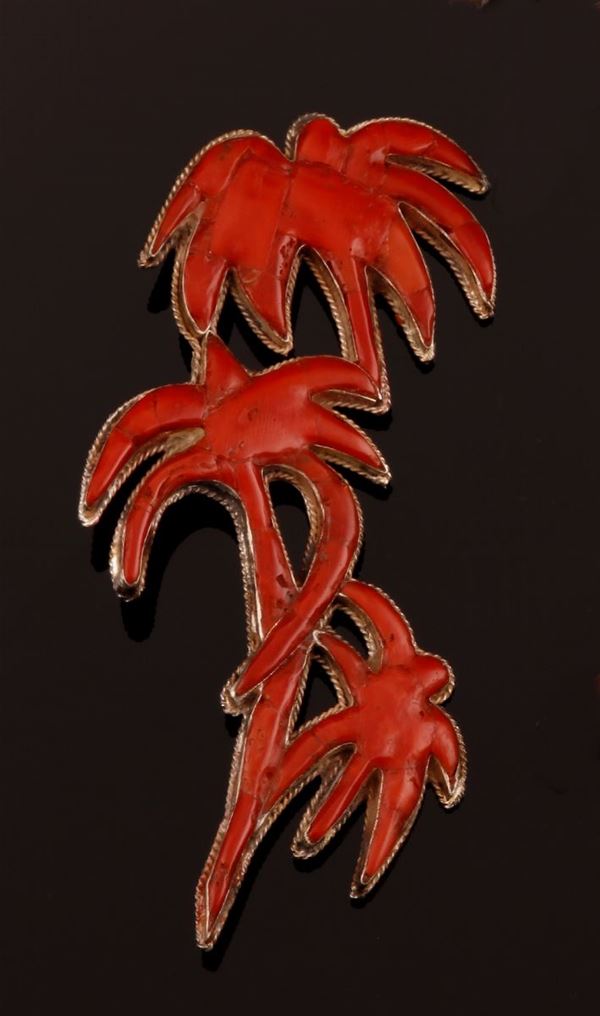Palme di Asilah: corallo rosso ed alpacca