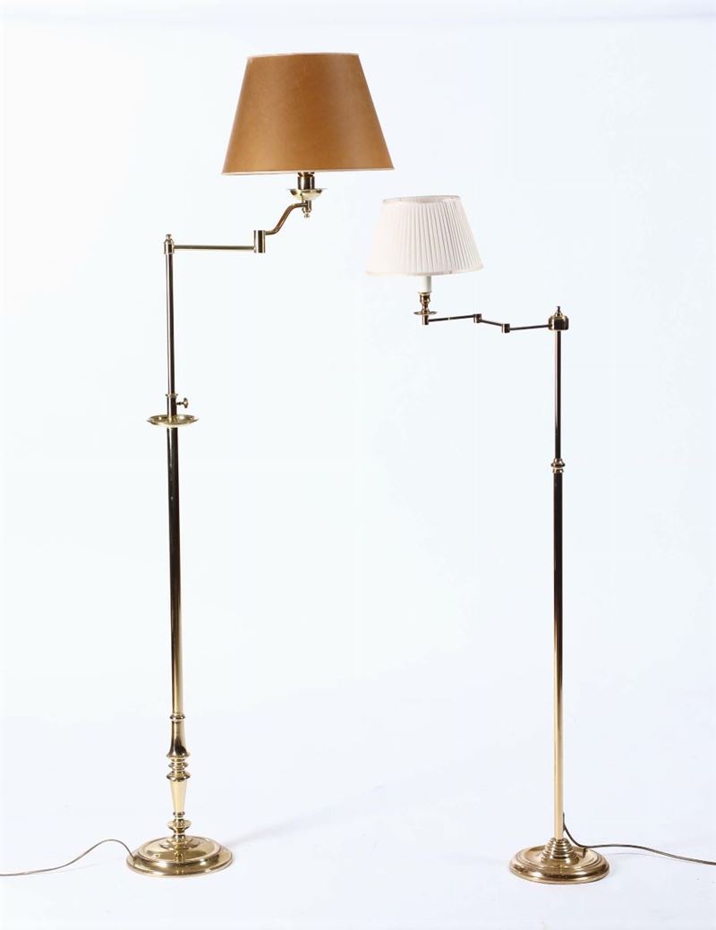 Due piantane in ottone  - Auction Fine Art - Cambi Casa d'Aste