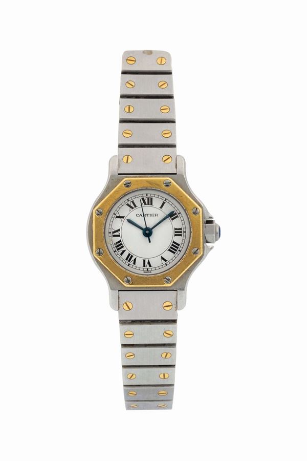 CARTIER, Ref.112000R. Fine, water resistant, quartz lady's wristwatch with original bracelet and deployant clasp. Made circa 1990