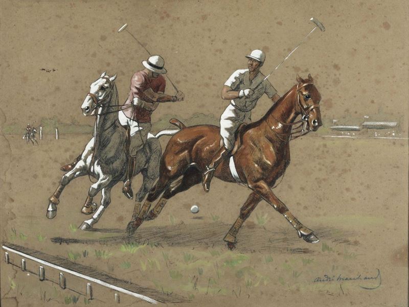 André Marchand (1907 - 1997) Incontro di polo  - Asta Antiquariato - Cambi Casa d'Aste