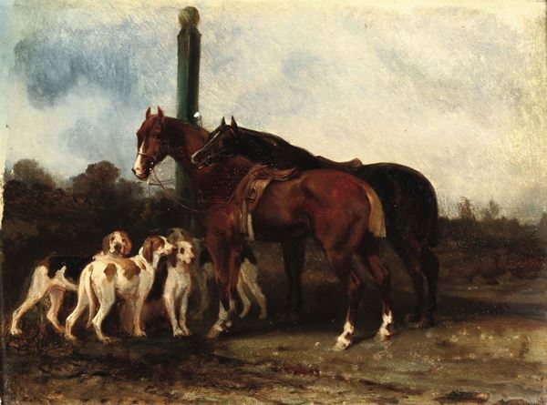 James Alexander Walker (1831/41 - 1898) Horse and dogs