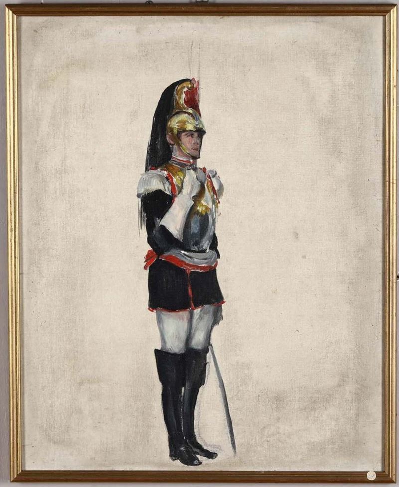Pittore del XIX secolo Corazziere  - Auction Fine Art - Cambi Casa d'Aste