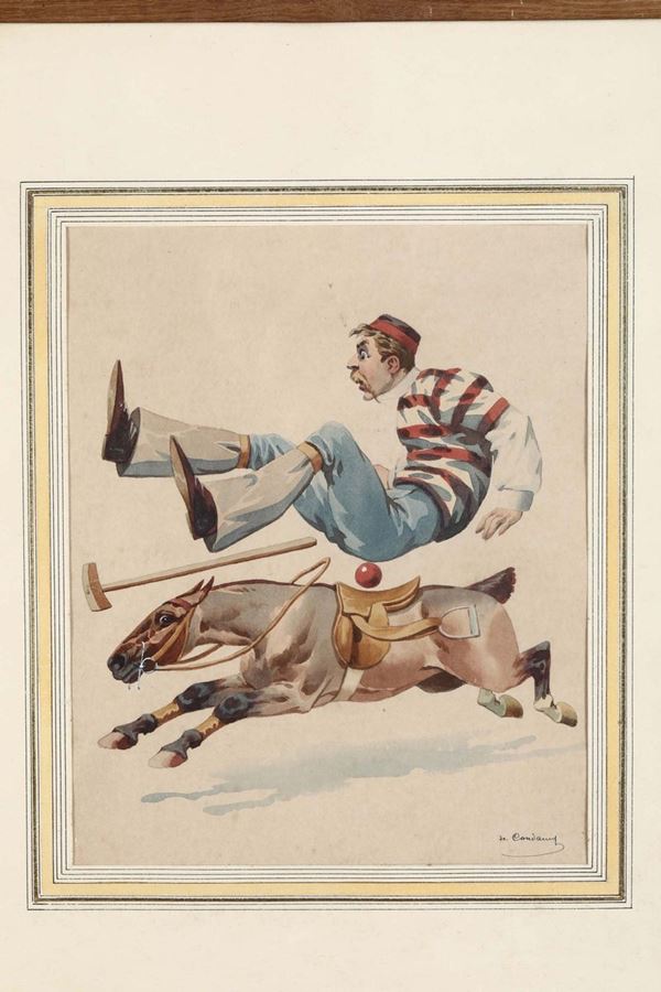 Charles Fernand De Condamy (circa 1855 - 1913) Polo pony and rider