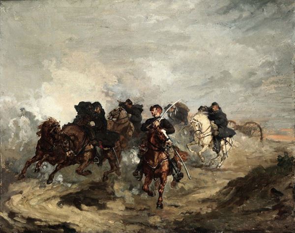 Lucien - Pierre Sergent (1849 - 1904) Traino d’artiglieria