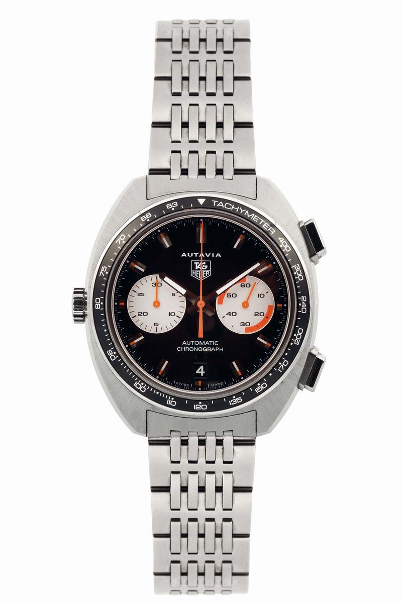 TAG HEUER, Autavia, Automatic, Ref. CY2111, self-winding, water resistant, stainless steel chronograph wristwatch with date and an original steel bracelet with deployant clasp. Made circa 2008  - Auction Watches and Pocket Watches - Cambi Casa d'Aste
