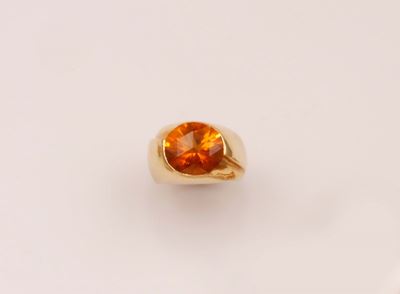 Anello con Quarzo Citrino Taglio Sfaccettato