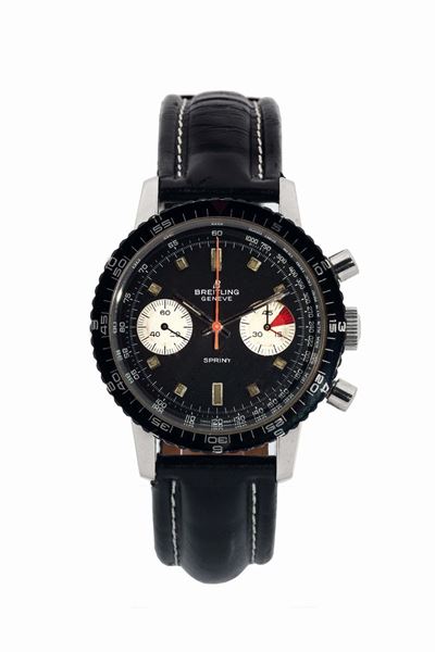 Breitling, Geneve, Sprint, Ref. 2010, Orologio da Polso, Impermeabile con Cronografo e Fibbia Ori...