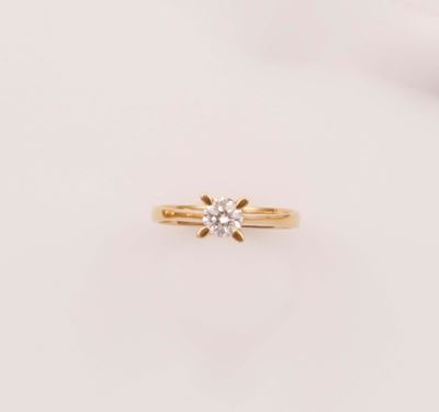 Solitaire con Diamante Taglio Brillante di Ct 0,60 Circa