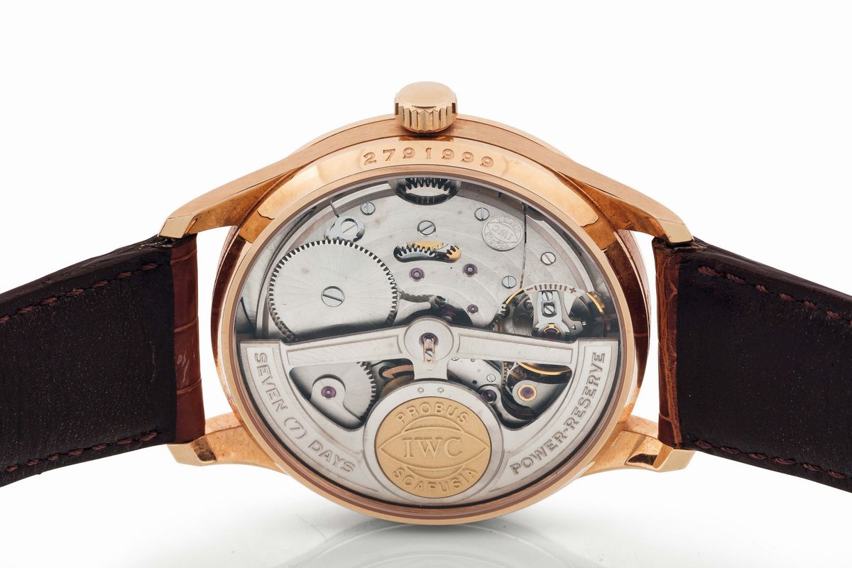 Iwc, Portugieser, Ref. 5000, No. 464/750. Orologio da Polso, Automatico, in Oro Rosa 18k con Indi...