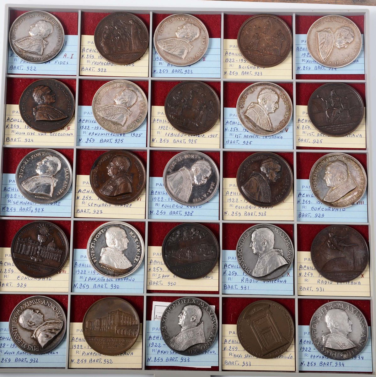 Collezione di 232 tra Medaglie e Medagliette Papali