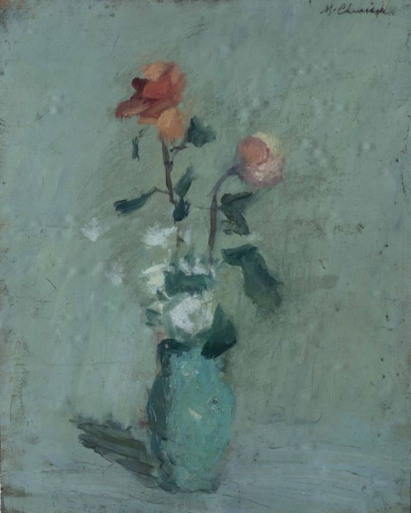 Mario Chianese (1928) Vaso con fiori