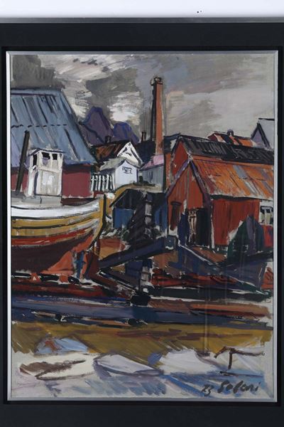 Giovanni Solari (1907-1998)scalo a Enningsvacr, Lofoten