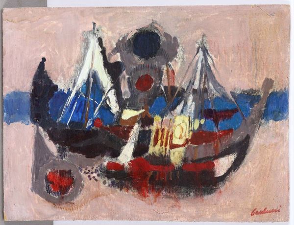 Enrico Paulucci (1901-1999) Barche, 1954