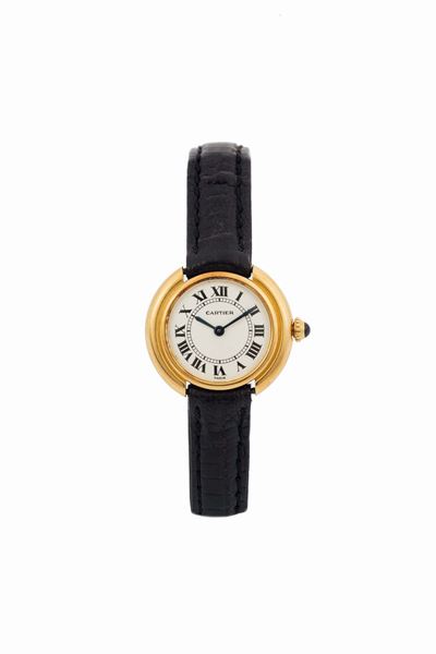 Cartier, Paris, Vendome, Orologio da Polso, da Donna, in Oro Giallo 18k con Chiusura Deployante O...