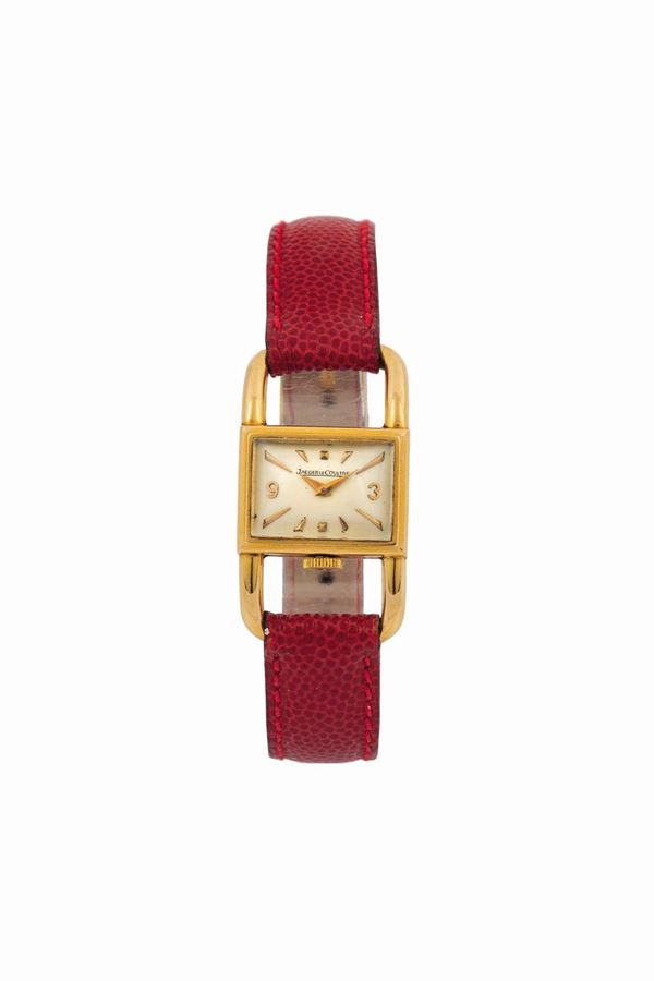 Jaeger LeCoultre, Etrier, 18K yellow gold, lady's unusual wristwatch. Made circa 1960