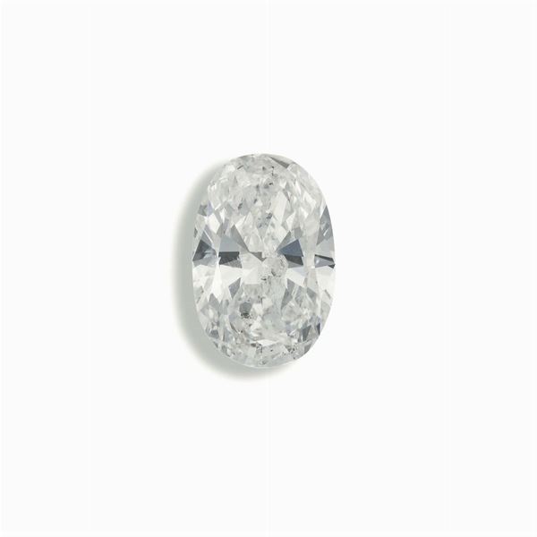Unmounted oval-shaped diamond weighing 1.84 carats