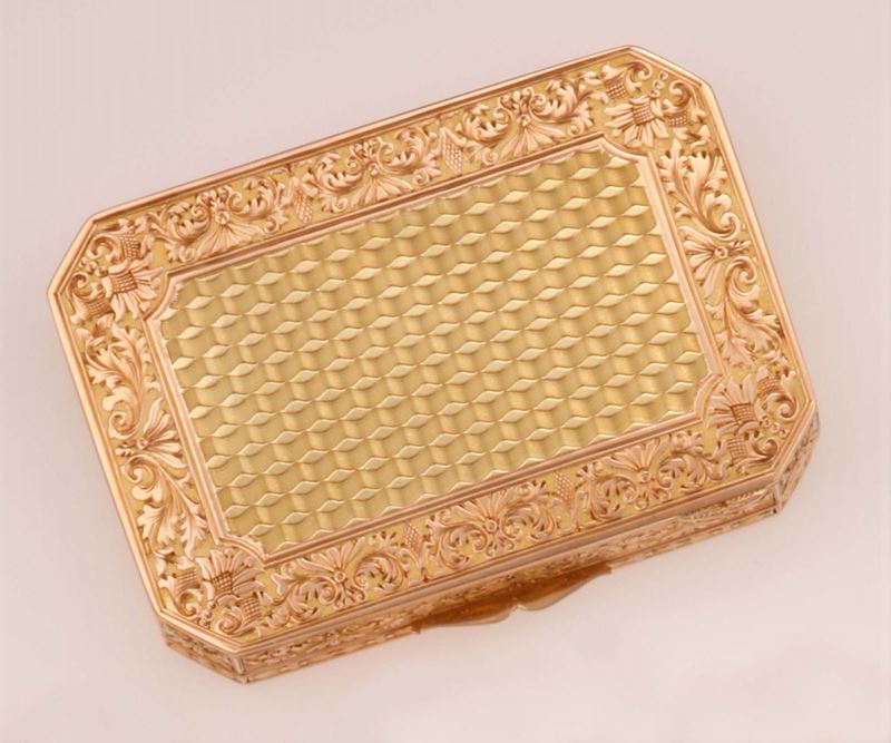 Gold snuffbox  - Auction Fine Jewels - Cambi Casa d'Aste