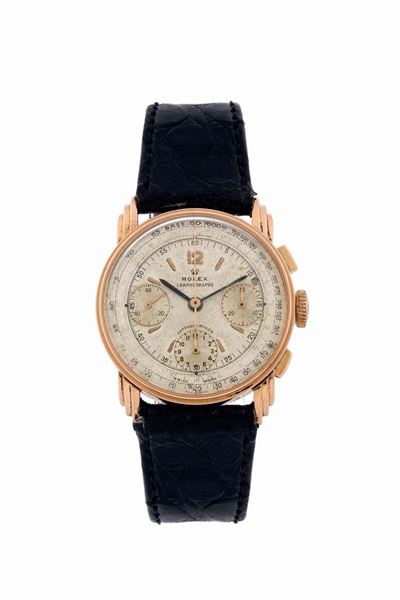 Rolex, Chronographe, Antimagnetique, Ref.3835. Raro, Orologio da Polso, Cronografo, in Oro Rosa 1...