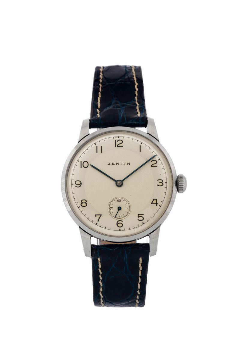 ZENITH, case No. 8990108, stainless steel, two tone dial wristwatch. Made circa 1950  - Auction Watches and Pocket Watches - Cambi Casa d'Aste