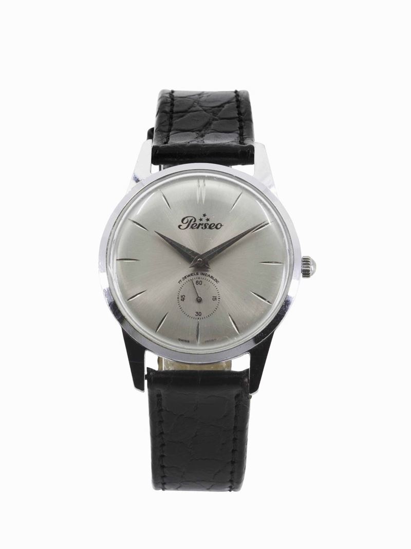 Perseo, orologio da polso, in acciaio. Realizzato nel 1960 circa  - Auction Vintage, Jewels and Watches - Cambi Casa d'Aste