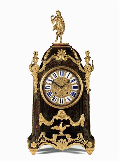 Pendola da Tavolo con Intarsi in Boulle, Francia Luigi XIV