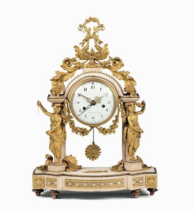 Pendola da Tavolo a Portico, Mathiau le Jeune, Francia Inizio XIX Secolo