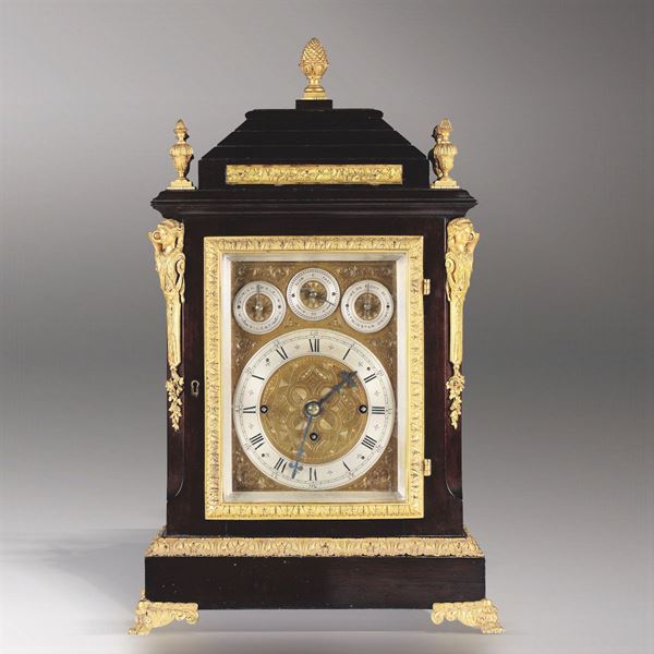 Orologio Bracket inglese con carillon, 1870 circa