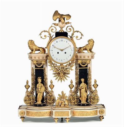 Pendola da Tavolo a Portico Napoleone III, Francia Seconda Metà XIX Secolo