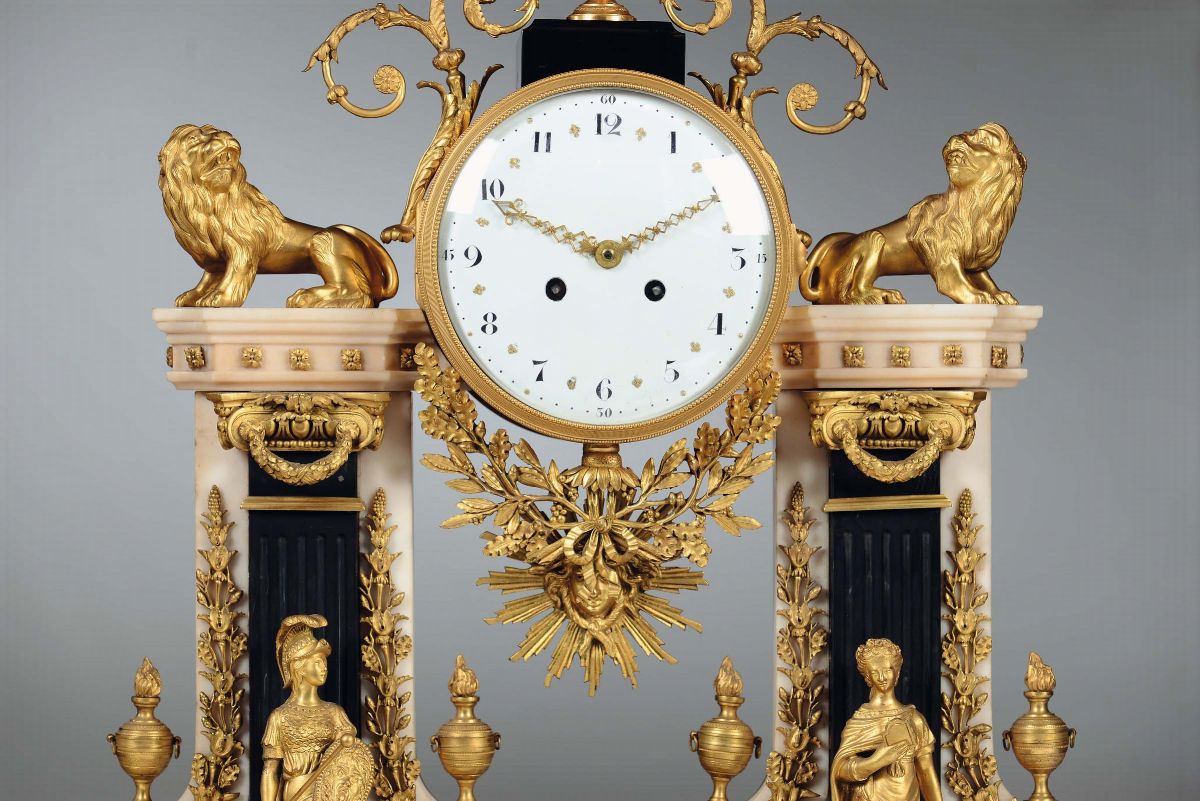 Pendola da Tavolo a Portico Napoleone III, Francia Seconda Metà XIX Secolo
