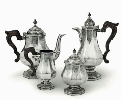 Servizio da Tè e Caffè in Argento, XX Secolo