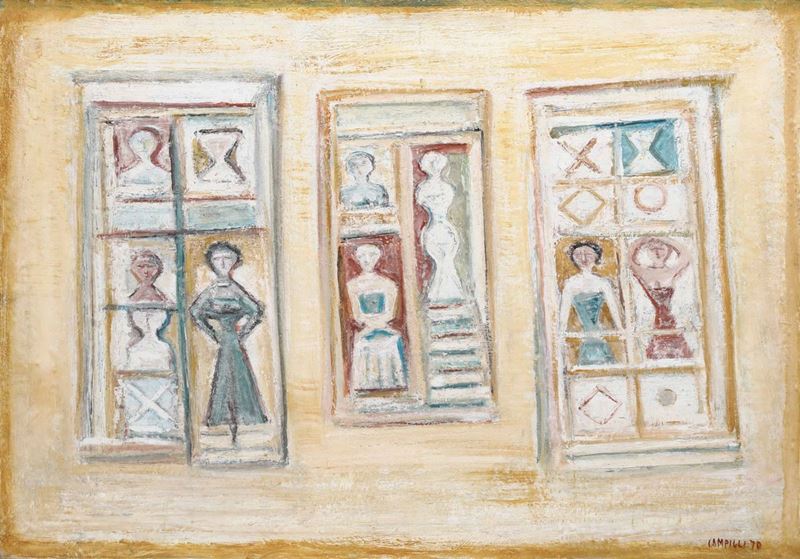 Massimo Campigli (1895-1971)tre Case, 1970