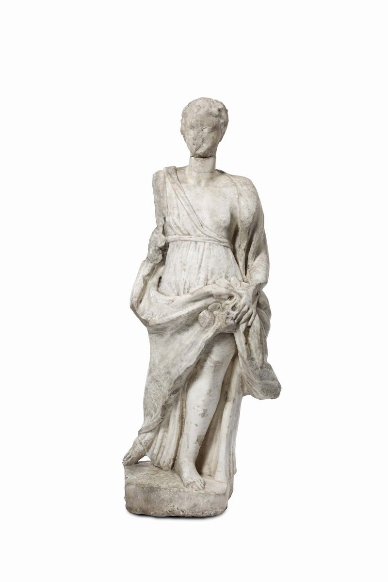 Allegoria della Primavera Marmo Bianco Scultore Barocco Toscano del XVIII Secolo