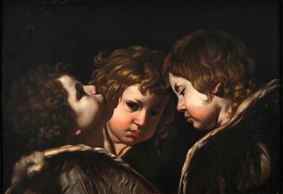 Giovanni Antonio Galli Detto lo Spadarino (roma 1585 - 1652)tre Angeli