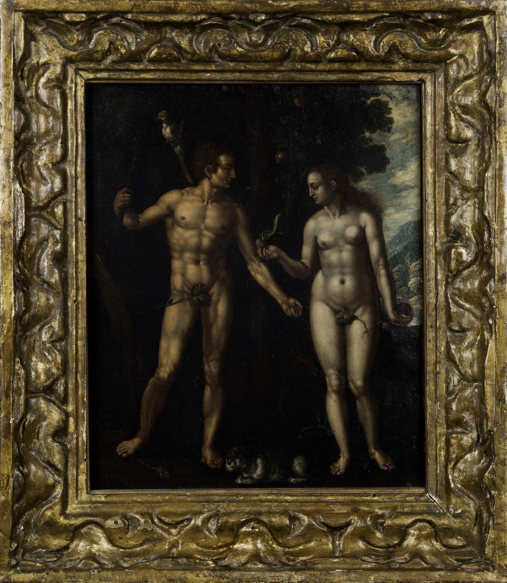Artista Tedesco del XVI-XVII Secoloadamo ed Eva