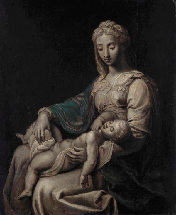 Scuola emiliana del XVI secolo Madonna con Bambino