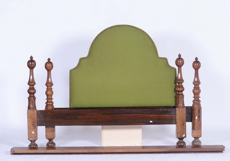 Lettino a rocchetto e testiera imbottita  - Auction Timed Fine Art - I - Cambi Casa d'Aste
