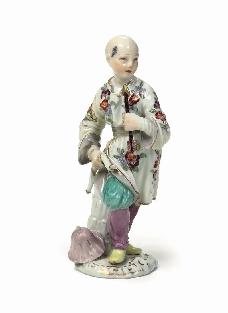 Figurina Meissen, 1750-1760 Probabile modello di Peter Reinicke  - Auction Majolica and Porcelains - II - Cambi Casa d'Aste