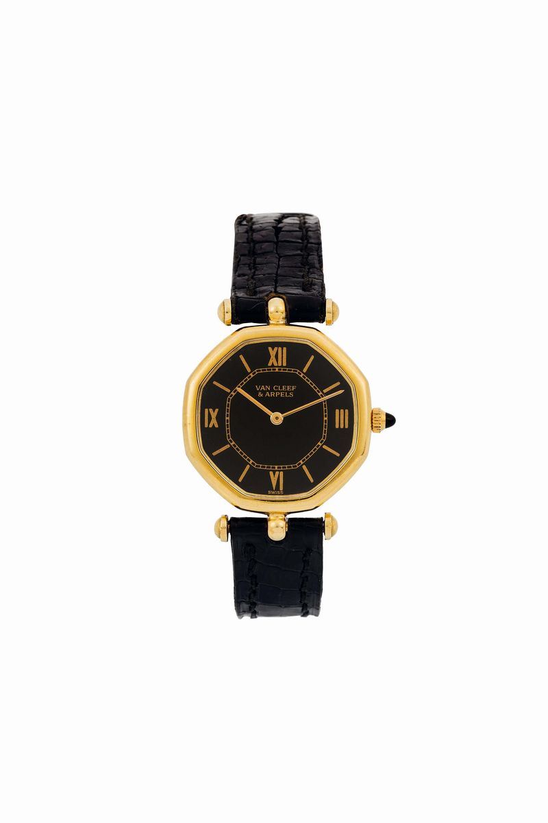Van Cleef & Arpels, 18K yellow gold lady's wristwatch with original gold buckle. Made circa 1980. Accompanied by the Guarantee  - Auction Watches and Pocket Watches - Cambi Casa d'Aste