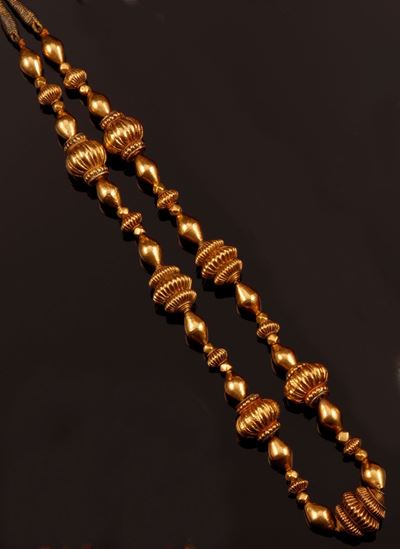 Girocollo Wax Gold con Boules Incise