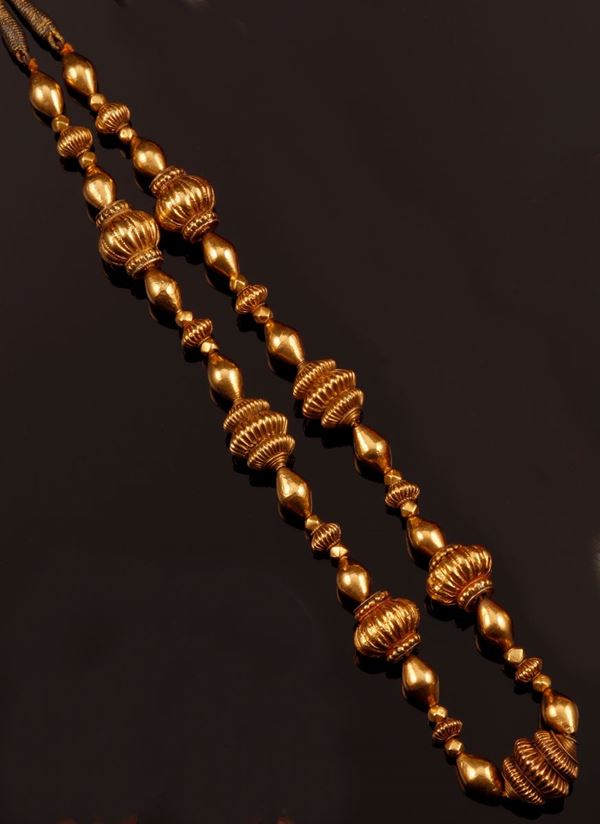 Wax gold necklace