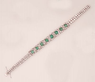 Bracciale con Smeraldi e Diamanti