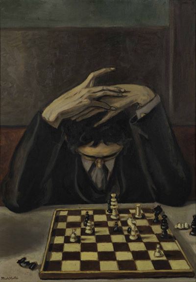 Alberto Martini (1876-1954)il Giocatore di Scacchi, 1950