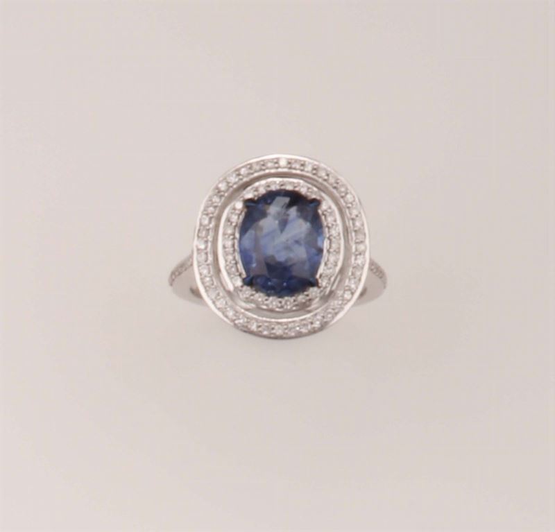 Sapphire and diamond ring  - Auction Fine Jewels - Cambi Casa d'Aste
