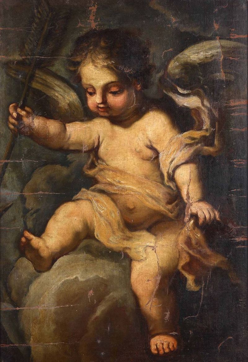 Gio Raffaele Badaracco (Genova 1648 - 1726) Putto  - Auction Old Masters Paintings - Cambi Casa d'Aste