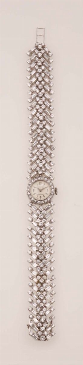 Movado. Orologio da Polso per Signora con Diamanti Taglio Baguette e Brillante
