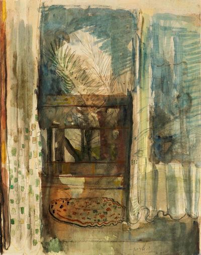 Yehezkel Streichman (1906-1993)landscape Through The Window, 1948 Ca