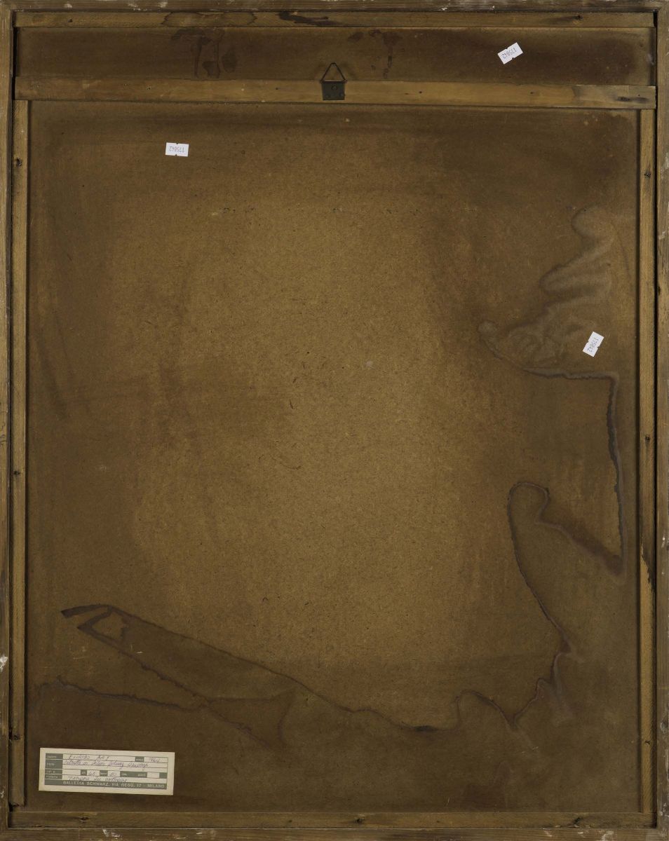 Enrico Baj (1924-2003)ritratto di Arturo Schwarz, 1964