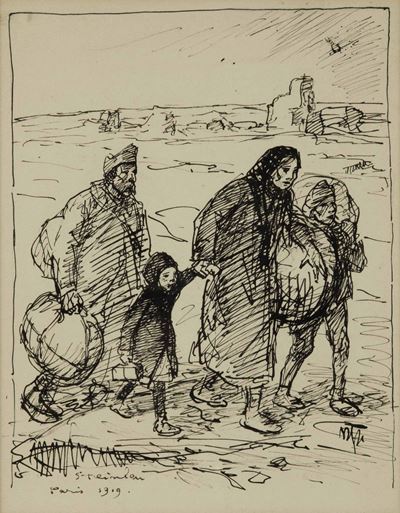 Theophile Alexandre Steinlen (1859-1923)il Ritorno dei Profughi, 1919