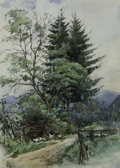 Manfredo D'urbino (1955)alberi in Valsassina